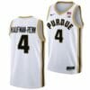 Men's #4 Trey Kaufman Renn Jersey Purdue Boilermakers College Basketball Jersey White
