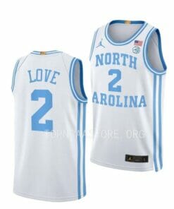 Men's #2 Caleb Love Jersey North Carolina Tar Heels College Basketball Jerseys White Elite