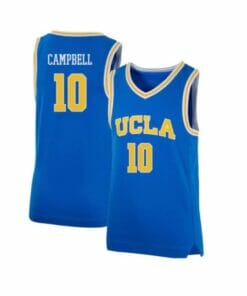 Men's #10 Tyger Campbell Jersey UCLA Bruins College Basketball Jerseys Blue