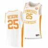Men's #25 Santiago Vescovi Jersey Tennessee Volunteers College Basketball Jerseys White