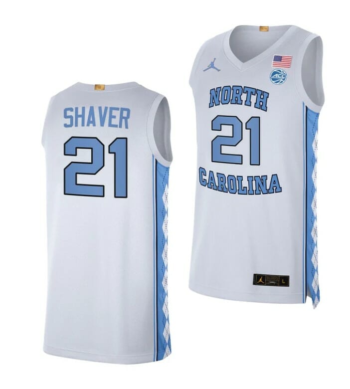 Men's #21 Will Shaver Jersey North Carolina Tar Heels College Basketball Jerseys White 6 Men's #21 Will Shaver Jersey North Carolina Tar Heels College Basketball Jerseys White