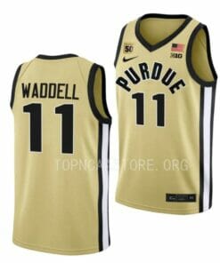 Men's #11 Brian Waddell Jersey Purdue Boilermakers College Basketball Jerseys Gold
