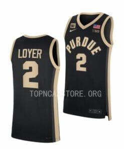 Men's #2 Fletcher Loyer Jersey Purdue Boilermakers College Basketball Jerseys Black 2022