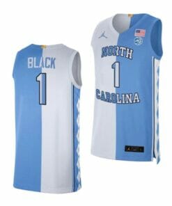 Men's #1 Leaky Black Jersey North Carolina Tar Heels College Basketball Jerseys Blue White