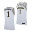 Men's #1 Hunter Dickinson Jersey Michigan Wolverines College Basketball Jerseys White
