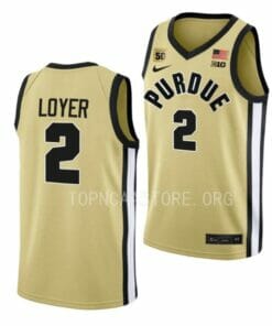 Men's #2 Fletcher Loyer Jersey Purdue Boilermakers College Basketball Jerseys Gold