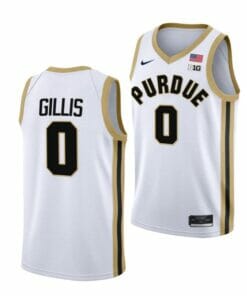 Men's #0 Mason Gillis Jersey Purdue Boilermakers College Basketball Jerseys White