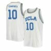 Men's #10 Tyger Campbell Jersey UCLA Bruins College Basketball Jerseys White retro
