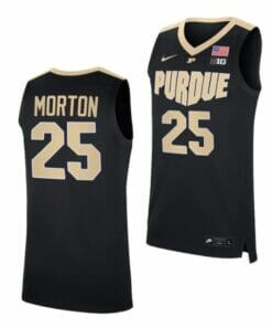 Men's #25 Ethan Morton Jersey Purdue Boilermakers College Basketball Jerseys Black 2022