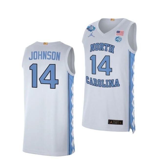 Men's #14 Puff Johnson Jersey North Carolina Tar Heels College Basketball Jerseys 8 Men's #14 Puff Johnson Jersey North Carolina Tar Heels College Basketball Jerseys White