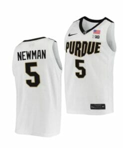 Men's #5 Brandon Newman Jersey Purdue Boilermakers College Basketball Jerseys White 2022
