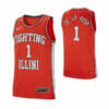 Illinois Fighting Illini #1 Trent Frazier Basketball Jersey Limited College Jerseys Orange White