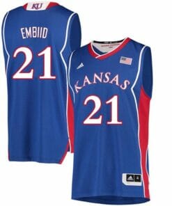 Christian Joel Embiid #21 Kansas Jayhawks Royal Classic NCAA College Basketball