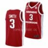 Men's #3 Nick Smith Jersey Arkansas Razorbacks College Basketball Jerseys Red
