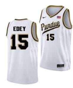 Men's #15 Zach Edey Jersey Purdue Boilermakers College Basketball Jerseys White Throwback