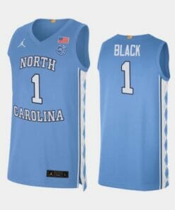 Men's #1 Leaky Black Jersey North Carolina Tar Heels College Basketball Jerseys Blue