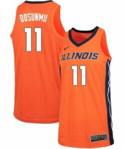 Fighting Illini #11 Ayo Dosunmu Jersey Orange University College Basketball Jerseys