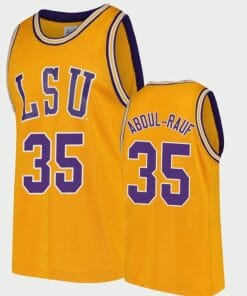 Mahmoud Abdul-Rauf Jersey LSU Tigers College Basketball Gold Replica #35