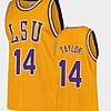 Marlon Taylor Jersey LSU Tigers College Basketball Gold Replica #14 5 Marlon Taylor Jersey LSU Tigers College Basketball Gold Replica #14