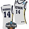 McKenna Warnock Iowa Hawkeyes College Basketball 2023 NCAA Final Four White #14