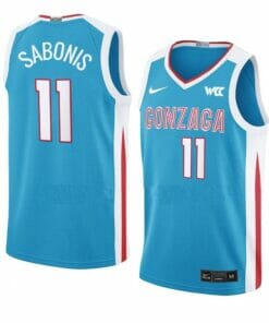 Men's #11 Domantas Sabonis Jersey Gonzaga Bulldogs College Basketball Jerseys Blue