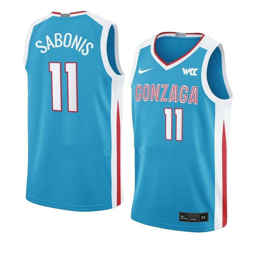 Men's #11 Domantas Sabonis Jersey Gonzaga Bulldogs College Basketball Jerseys Blue 1 Men's #11 Domantas Sabonis Jersey Gonzaga Bulldogs College Basketball Jerseys Blue