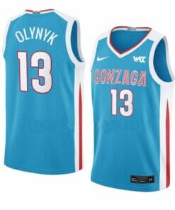 Men's #13 Kelly Olynyk Jersey Gonzaga Bulldogs College Basketball Jerseys Blue