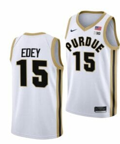 Men's #15 Zach Edey Jersey Purdue Boilermakers College Basketball Jerseys White