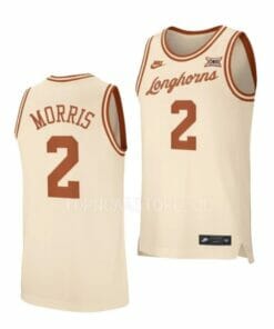 Men's #2 Arterio Morris Jersey Texas Longhorns College Basketball Jerseys Cream