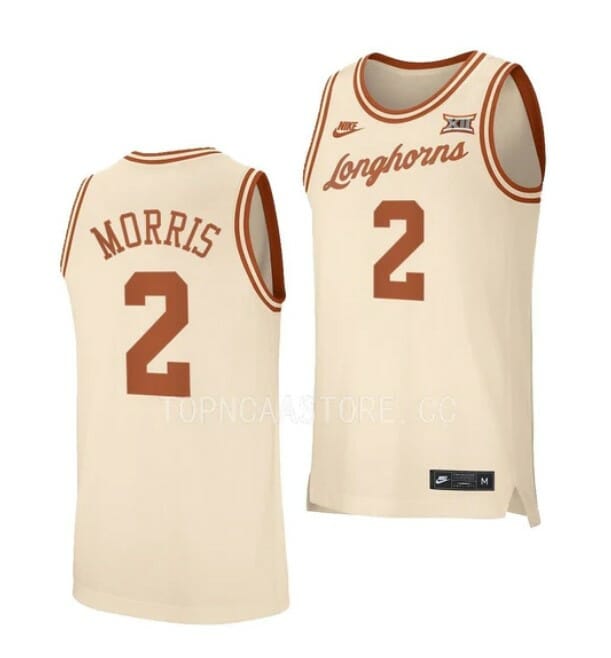 Men's #2 Arterio Morris Jersey Texas Longhorns College Basketball Jerseys 1 Men's #2 Arterio Morris Jersey Texas Longhorns College Basketball Jerseys Cream