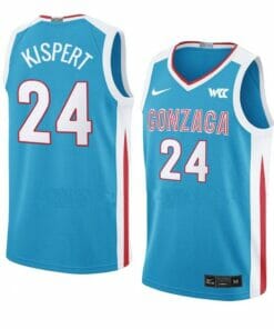 Men's #24 Corey Kispert Jersey Gonzaga Bulldogs College Basketball Jerseys Blue