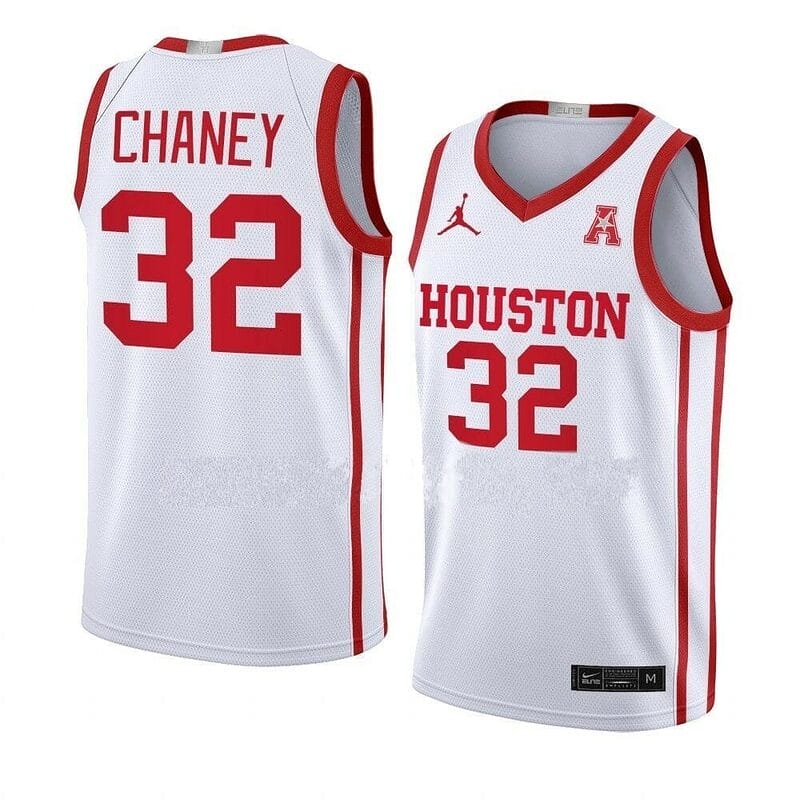 Men's #32 Reggie Chaney Jersey Houston Cougars College Basketball Jerseys 8 Men's #32 Reggie Chaney Jersey Houston Cougars College Basketball Jerseys White