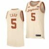 Men's #5 Marcus Carr Jersey Texas Longhorns College Basketball Jerseys 11 Men's #5 Marcus Carr Jersey Texas Longhorns College Basketball Jerseys Cream