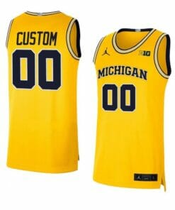 Michigan Wolverines Jersey Custom College Basketball Jerseys Name and Number Maize