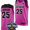 Monika Czinano Jersey Iowa Hawkeyes College Basketball 2023 NCAA Final Four Pink #25