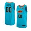 Oklahoma State Cowboys Jersey Custom College Basketball Jerseys Name and Number Turquoise