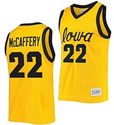 Patrick McCaffery Jersey Iowa Hawkeyes College Basketball Classic Gold #22