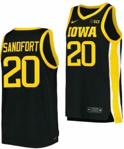 Payton Sandfort Jersey Iowa Hawkeyes College Basketball Replica Black #20