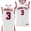 Sean Pedulla Jersey Virginia Tech Hokies College Basketball NIL Pick-A-Player White #3