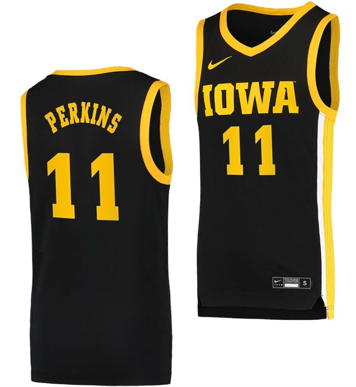 Tony Perkins Jersey Iowa Hawkeyes College Basketball Black Swingman #11 1 Tony Perkins Jersey Iowa Hawkeyes College Basketball Black Swingman #11