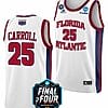 Tre Carroll Jersey FAU Owls College Basketball 2023 NCAA Final Four White #25