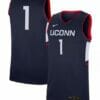 UConn Huskies Jersey #1 NCAA College Basketball Jerseys Away Navy 11 UConn Huskies Jersey #1 NCAA College Basketball Jerseys Away Navy