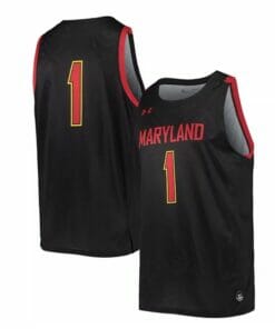 Under Armour #1 Black Maryland Terrapins Jersey College Replica Basketball Jerseys
