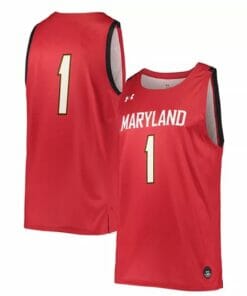 Under Armour #1 Red Maryland Terrapins Jersey College Replica Basketball Jerseys