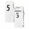 Under Armour #5 White Cincinnati Bearcats Jersey College Replica Basketball Jerseys