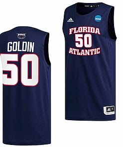 Vladislav Goldin Jersey FAU Owls College Basketball 2023 NCAA March Madness Navy #50