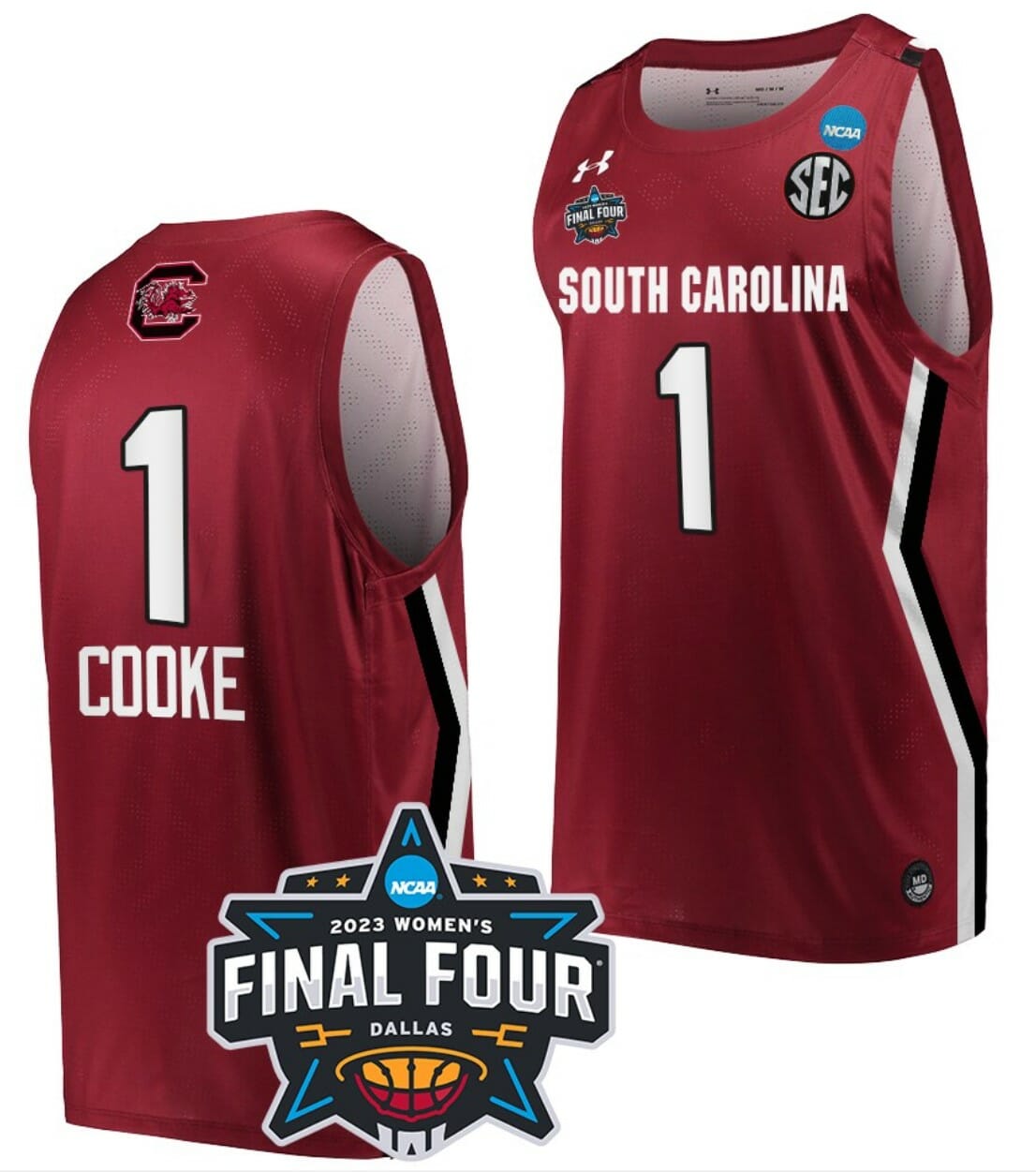 Zia Cooke Jersey South Carolina Gamecocks College Basketball 2023 NCAA Final Four Garnet Garnet #1 1 Zia Cooke Jersey South Carolina Gamecocks College Basketball 2023 NCAA Final Four Garnet Garnet #1