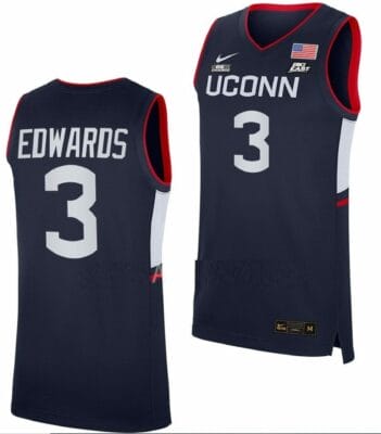 Aaliyah Edwards Jersey UConn Huskies College Basketball Navy Replica #3
