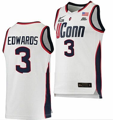 Aaliyah Edwards Jersey UConn Huskies College Basketball White Replica #3