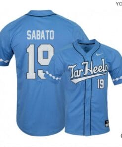 Aaron Sabato Jersey North Carolina Tar Heels Baseball NCAA College Blue Elite Alumni #19
